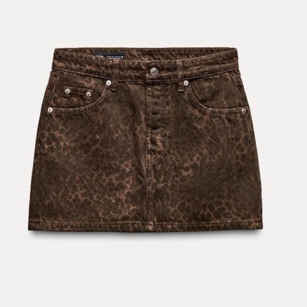 Zara denim mini skirt